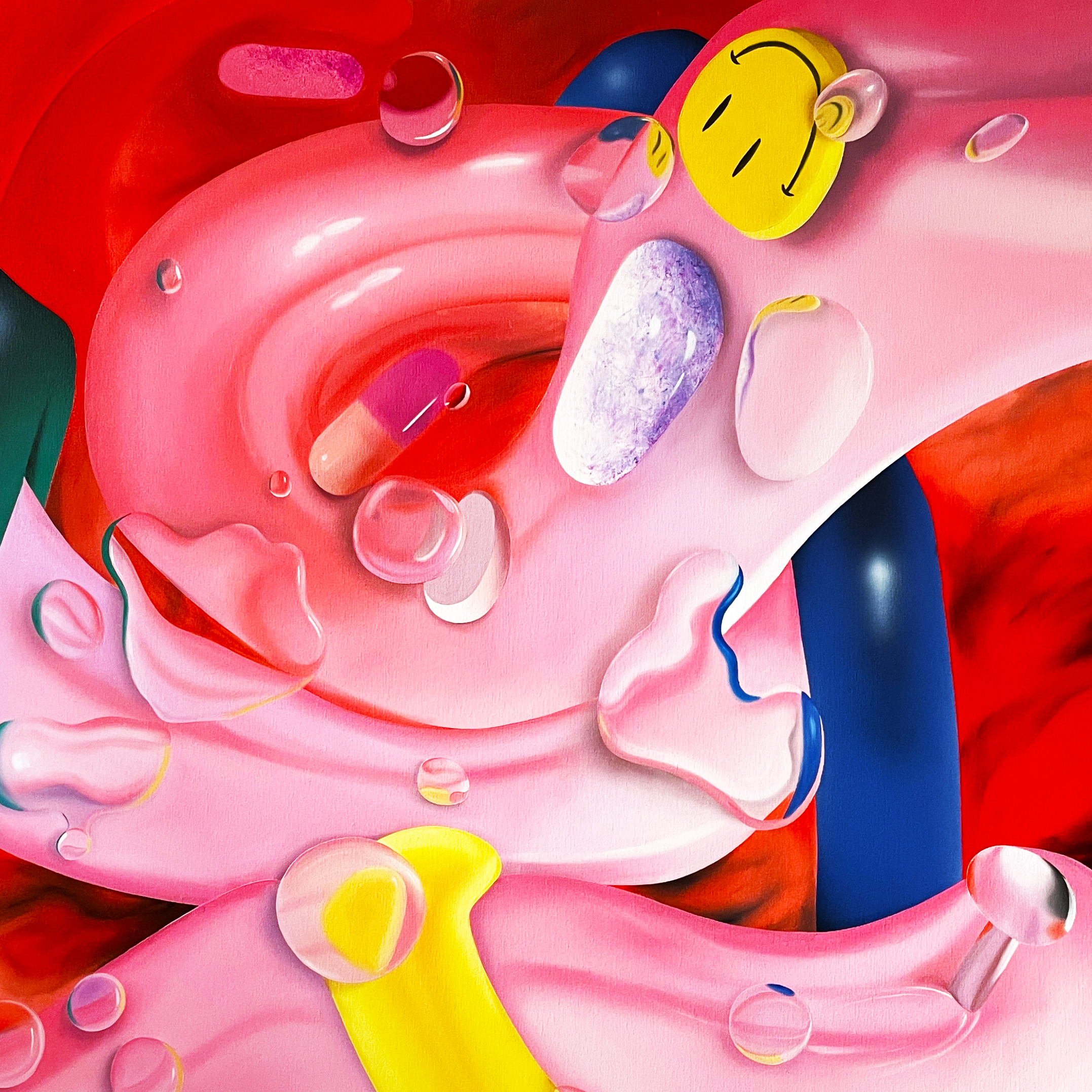 Contemporary AR painting Happy Pills by Ju Schnee